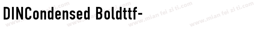 DINCondensed Boldttf字体转换